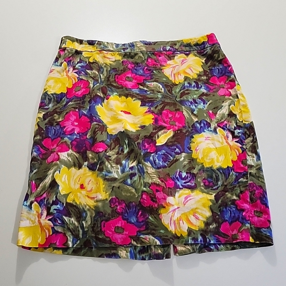 J. Crew Flowery Pencil Skirt Sz 8